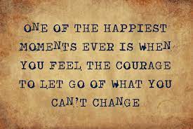 let go of what you can't change