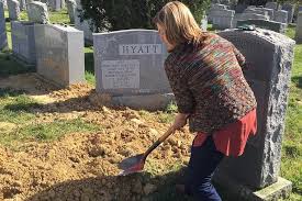 dirt over a grave female